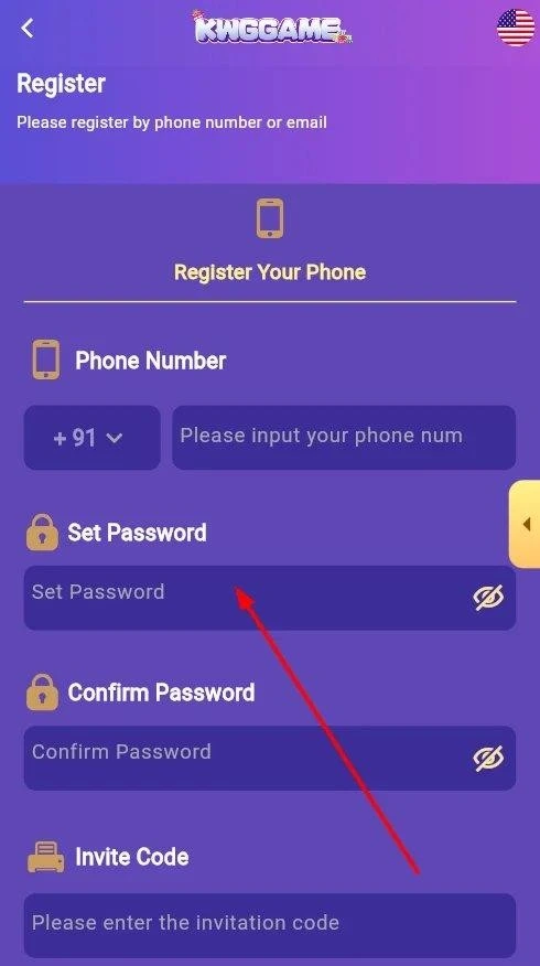 Set the account password
